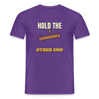 Halt das andere Ende, lustiger DIY-Papa sagt Tee - Männer T-Shirt - Lila - Vorne - AI Model Male 178 light (178cm)