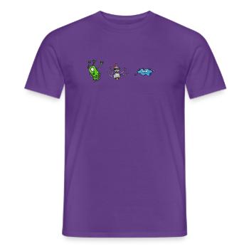 Aliens-Monsters - Männer T-Shirt - Lila - Vorne - AI Model Male 178 light (178cm)
