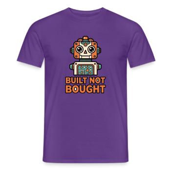 Solder Happy – Hersteller von Robotikelektronik - Männer T-Shirt - Lila - Vorne - AI Model Male 178 light (178cm)