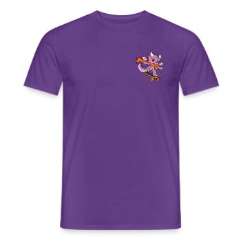 Tiny Wings Big Tricks – Skateboard-Drache - Männer T-Shirt - Lila - Vorne - AI Model Male 178 light (178cm)