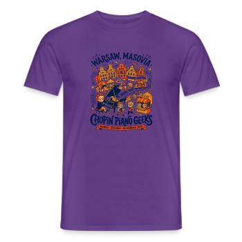 Warsaw Masovia Chopin Piano Geeks Oct - Männer T-Shirt - Lila - Vorne - AI Model Male 178 light (178cm)