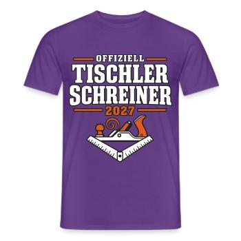 Offiziell Tischler Schreiner – Abschluss 2027 - Männer T-Shirt - Lila - Vorne - AI Model Male 178 light (178cm)