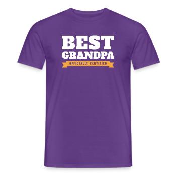 Bester Opa offiziell zertifiziert - Männer T-Shirt - Lila - Vorne - AI Model Male 178 light (178cm)
