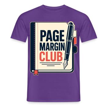 PAGE MARGIN CLUB Computer - Männer T-Shirt - Lila - Vorne - AI Model Male 178 light (178cm)