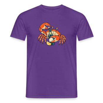 Käpt’n Krabbe mit Limonade - Männer T-Shirt - Lila - Vorne - AI Model Male 178 light (178cm)