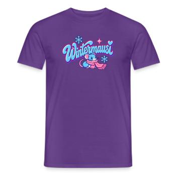 Wintermausi Y2K - Männer T-Shirt - Lila - Vorne - AI Model Male 178 light (178cm)