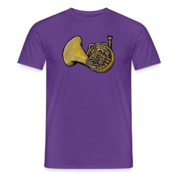Aquarell-Messinghorn - Männer T-Shirt - Lila - Vorne - AI Model Male 178 light (178cm)