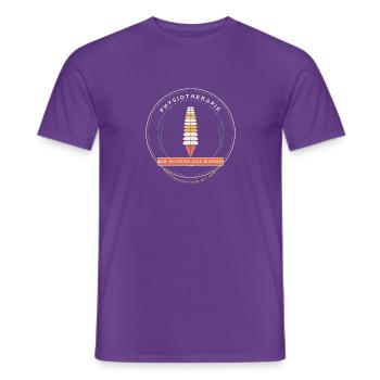 Physiotherapie - Knochenknacker mit Herz - Männer T-Shirt - Lila - Vorne - AI Model Male 178 light (178cm)