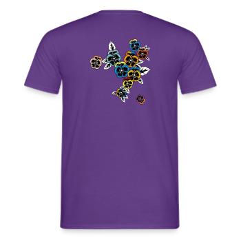 Pansy Spring - Men's T-Shirt - purple - Back - AI Model Male 178 light (178cm)