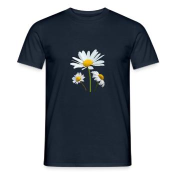 Margeriten weiße Blumen Margerite - Männer T-Shirt - Navy - Vorne - AI Model Male 178 light (178cm)