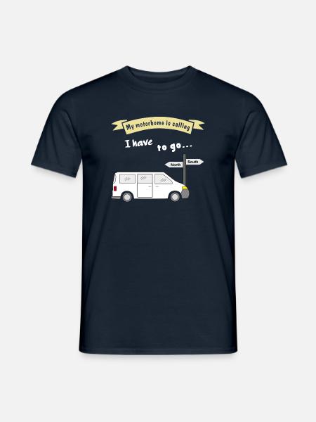 my motorhome is calling - Männer T-Shirt - Navy