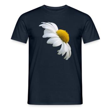 Margeriten Margerite weiße Blume Gänseblume - Männer T-Shirt - Navy - Vorne - AI Model Male 178 light (178cm)