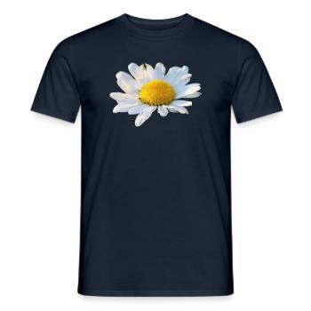 Margeriten Margerite weiße Blume Gänseblume - Männer T-Shirt - Navy - Vorne - AI Model Male 178 light (178cm)