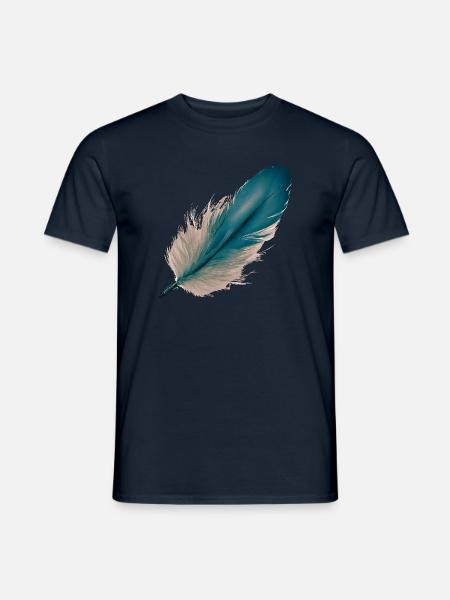 Feder Leichtigkeit - Männer T-Shirt - Navy