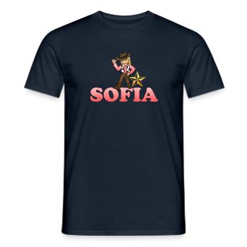 Sofia - Männer T-Shirt - Navy - Vorne - AI Model Male 178 light (178cm)