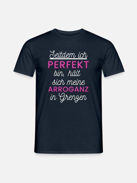 Selbstironische Perfektion - Männer T-Shirt - Navy