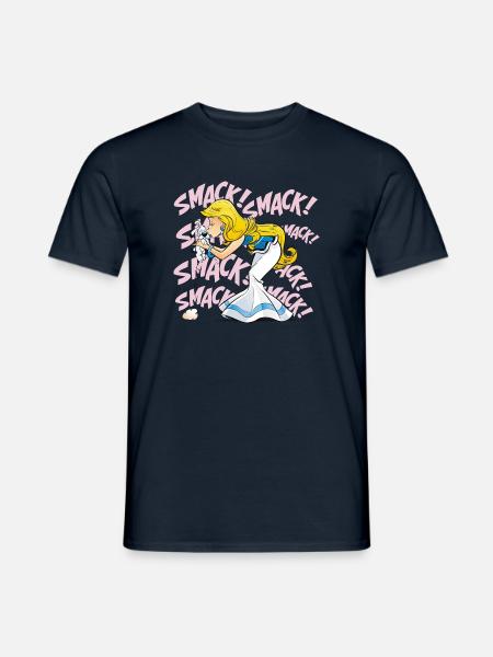 Asterix & Obelix - Falbala with Idefix - Men's T-Shirt - navy