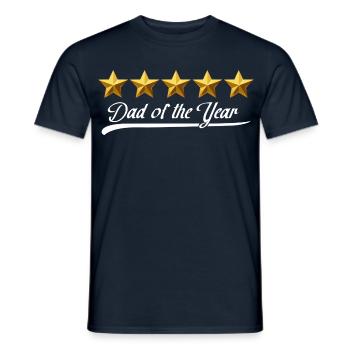 Vater des Jahres Sternen-Glanz - Männer T-Shirt - Navy - Vorne - AI Model Male 178 light (178cm)