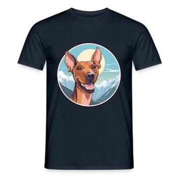 Cirneco Dell Ätna Hunderasse Cartoon Kawaii Waterco - Männer T-Shirt - Navy - Vorne - AI Model Male 178 light (178cm)