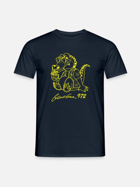 Georges Basic Gelb - Männer T-Shirt - Navy