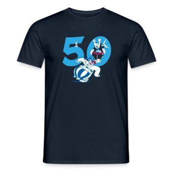 Asterix & Obelix 50. Geburtstag Design - Männer T-Shirt - Navy - Vorne - AI Model Male 178 light (178cm)