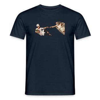 Die Erschaffung des Kochs - Männer T-Shirt - Navy - Vorne - AI Model Male 178 light (178cm)