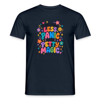 Weniger Panik, Mehr Magic Farben - Männer T-Shirt - Navy - Vorne - AI Model Male 178 light (178cm)