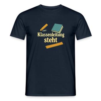 Geschenk für die erste eigene Klassenleitung - Männer T-Shirt - Navy - Vorne - AI Model Male 178 light (178cm)