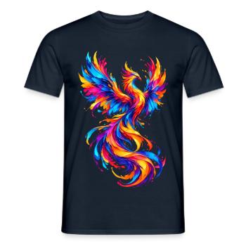 Chromatischer Phönix - Männer T-Shirt - Navy - Vorne - AI Model Male 178 light (178cm)