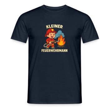 Kleiner Feuerwehrmann Geschenk - Männer T-Shirt - Navy - Vorne - AI Model Male 178 light (178cm)