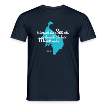 Müritz - Wenn ich den See seh - Männer T-Shirt - Navy - Vorne - AI Model Male 178 light (178cm)