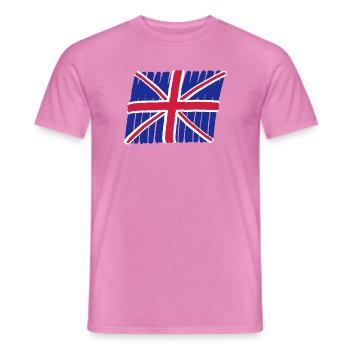 UK GB Flag 3-color - Männer T-Shirt - Pink - Vorne - AI Model Male 178 dark (178cm)