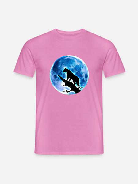 Vollmond - Männer T-Shirt - Pink