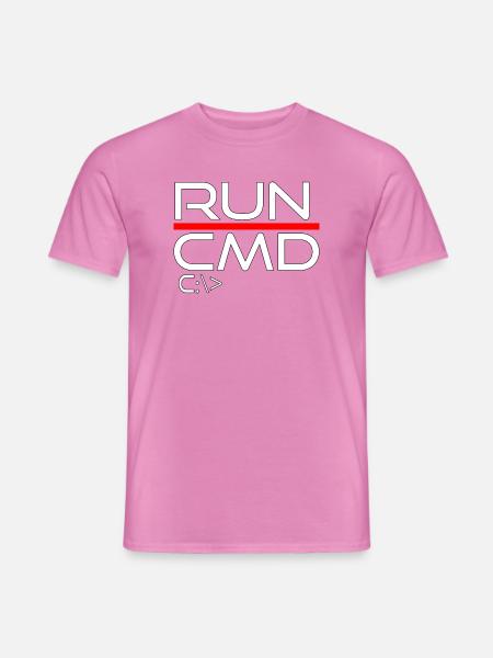 run cmd - Männer T-Shirt - Pink