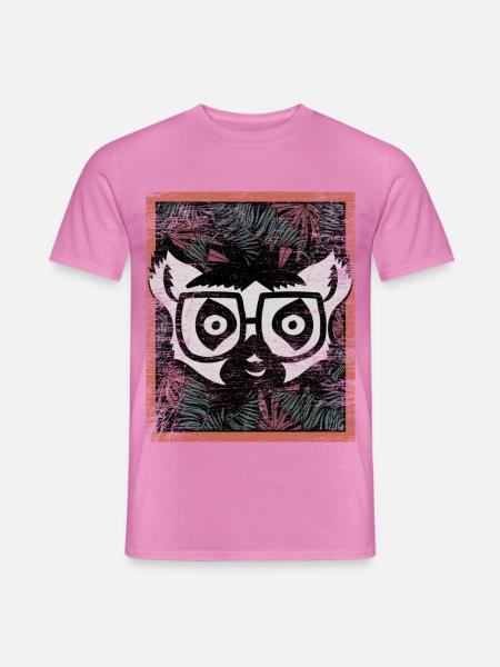 Kletterfreudiger Lemur Regenwald - Männer T-Shirt - Pink