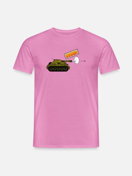 Panzer - Boom - Männer T-Shirt - Pink