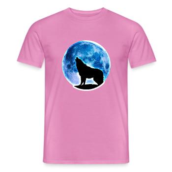 Wolf Vollmond - Männer T-Shirt - Pink - Vorne - AI Model Male 178 dark (178cm)