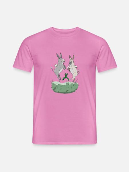 Fliegende Esel – FeArt - Männer T-Shirt - Pink
