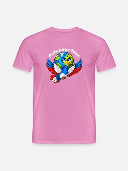 Frieden für alle – Frankreich - Männer T-Shirt - Pink