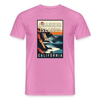 Erleben Sie die Schönheit der Kanalinseln in Kalifornien - Männer T-Shirt - Pink - Vorne - AI Model Male 178 dark (178cm)