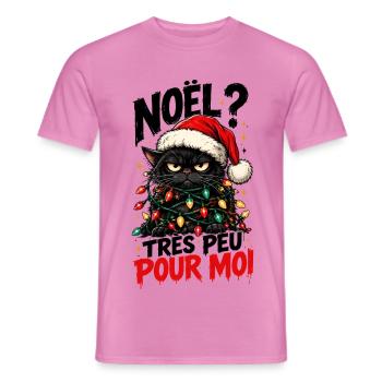 Black Cat Christmas: Sehr wenig für mich - Männer T-Shirt - Pink - Vorne - AI Model Male 178 dark (178cm)