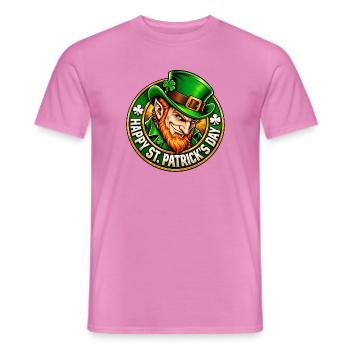 Grüner Leprechaun Charme - Männer T-Shirt - Pink - Vorne - AI Model Male 178 dark (178cm)