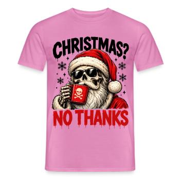 Skull Santa Nein danke - Männer T-Shirt - Pink - Vorne - AI Model Male 178 dark (178cm)