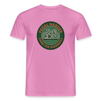 Pedal Harder – Ausdauer-Radsportabzeichen - Männer T-Shirt - Pink - Vorne - AI Model Male 178 dark (178cm)
