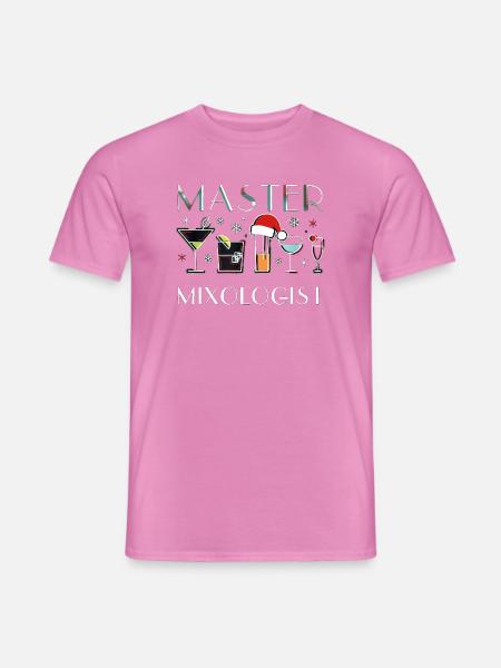 Master Mixologist Barkeeper Cocktail Weihnachten - Männer T-Shirt - Pink