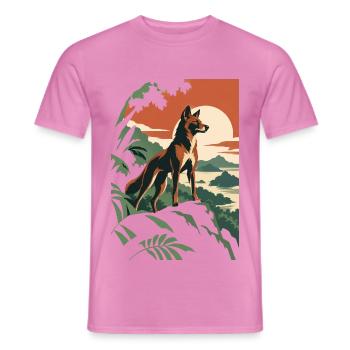 Philippinischer Waldhund - Männer T-Shirt - Pink - Vorne - AI Model Male 178 dark (178cm)