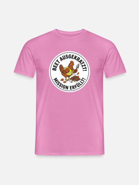 Hühnerhaltung Beet Ausgekratzt Garten Huhn Henne - Männer T-Shirt - Pink