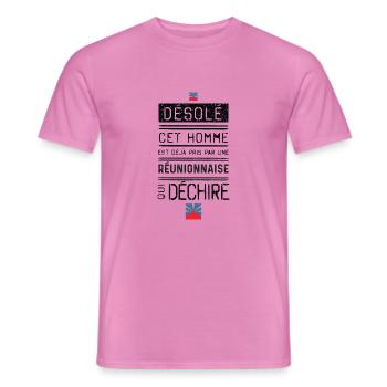 Tut mir leid, dass dieser Mann schon mit einer Besprechung beschäftigt ist... - Männer T-Shirt - Pink - Vorne - AI Model Male 178 dark (178cm)