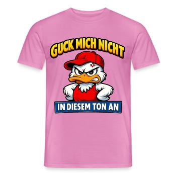Guck Mich Nicht In Diesem Ton An Lustige Ente - Männer T-Shirt - Pink - Vorne - AI Model Male 178 dark (178cm)