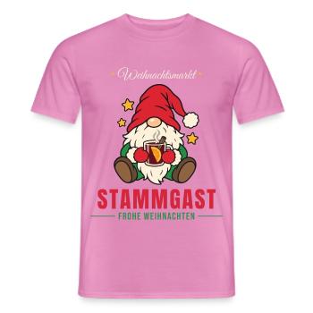 Weihnachtsmarkt Stammgast - Wichtel - Männer T-Shirt - Pink - Vorne - AI Model Male 178 dark (178cm)